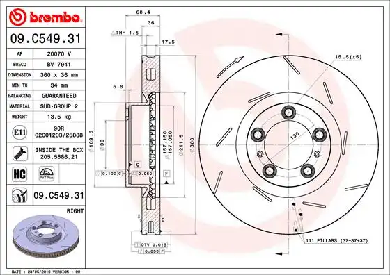 BREMBO 09.C549.31