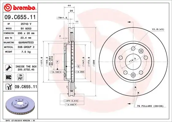 BREMBO 09.C655.11