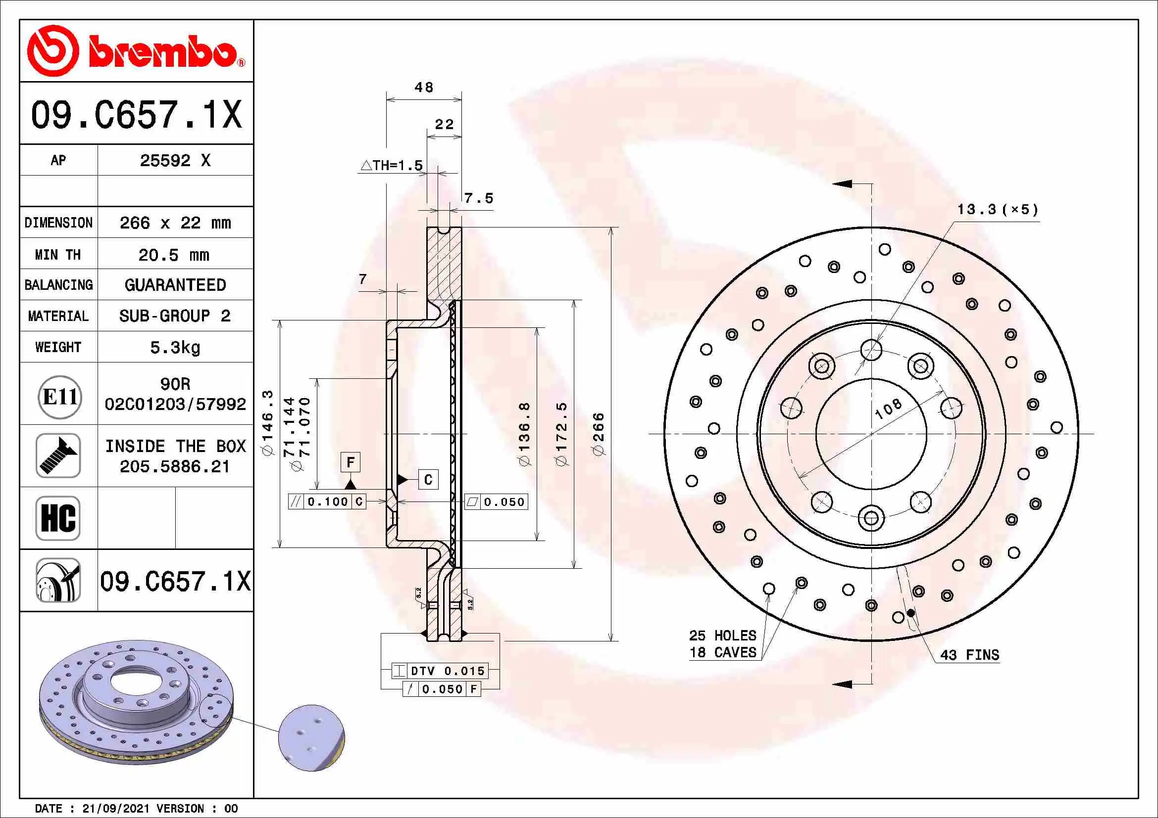 BREMBO 09.C657.1X