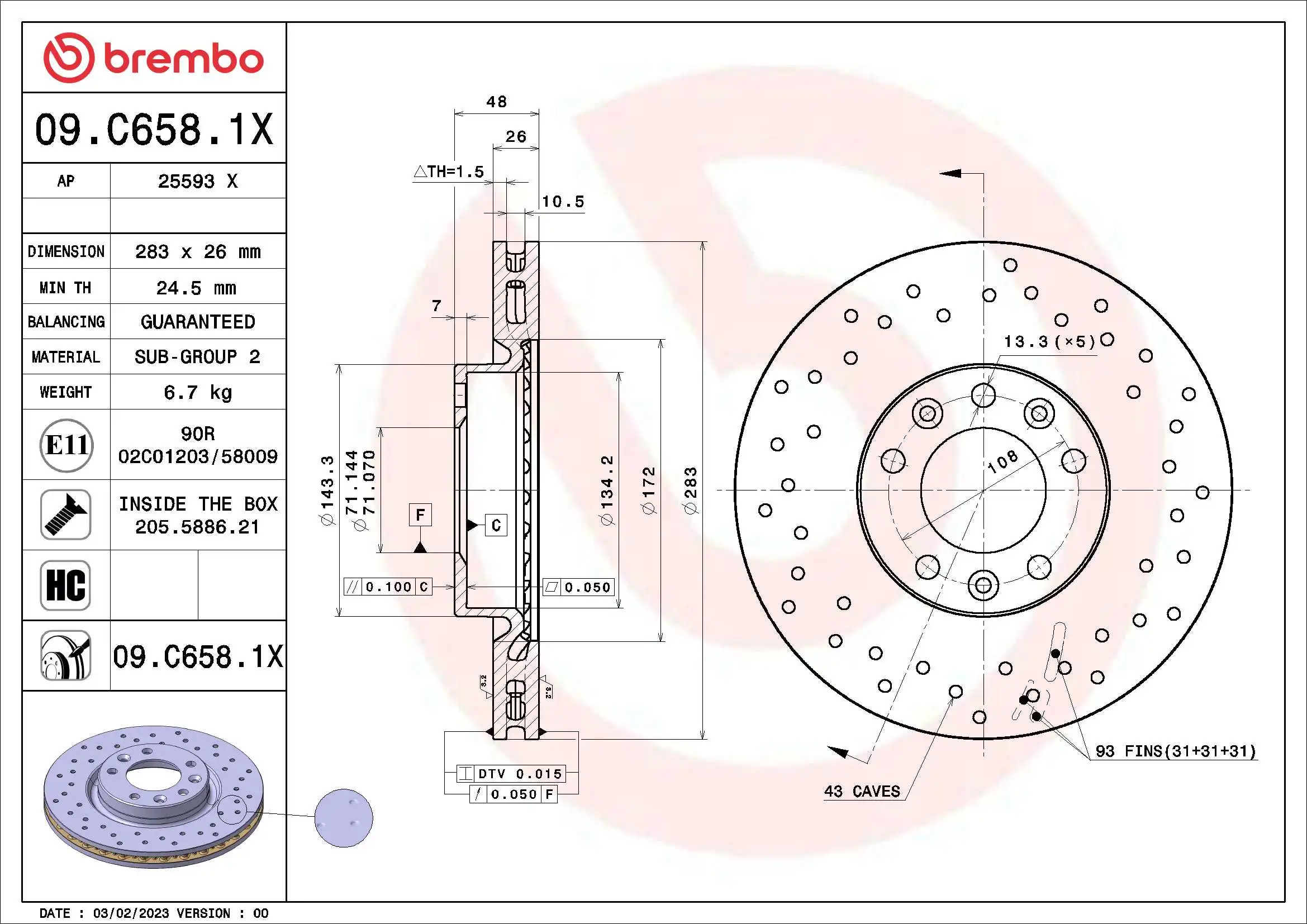 BREMBO 09.C658.1X