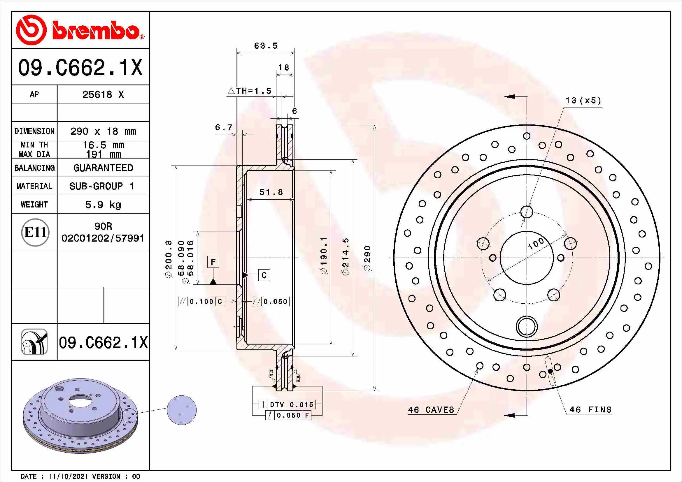 BREMBO 09.C662.1X