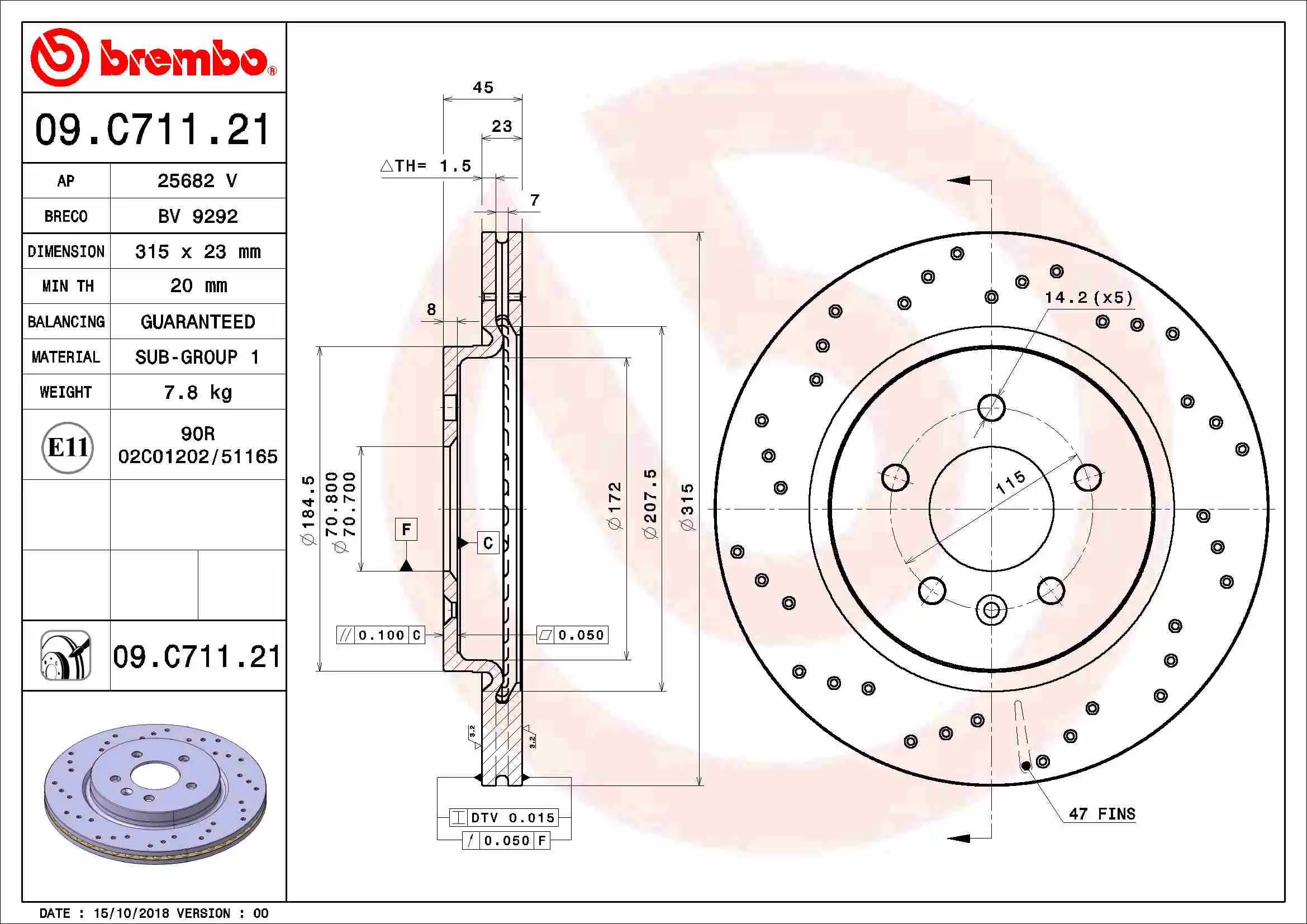 BREMBO 09.C711.21