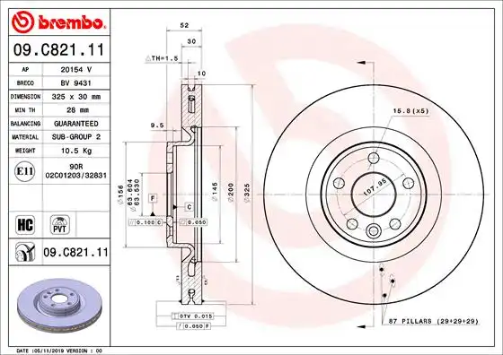 BREMBO 09.C821.11