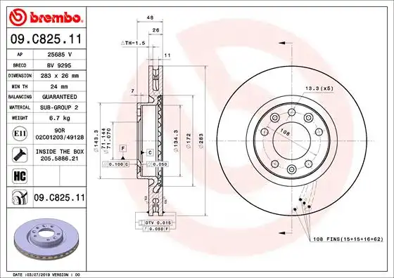 BREMBO 09.C825.11