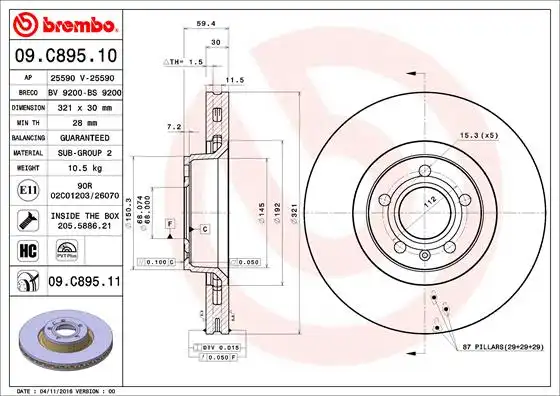 BREMBO 09.C895.11