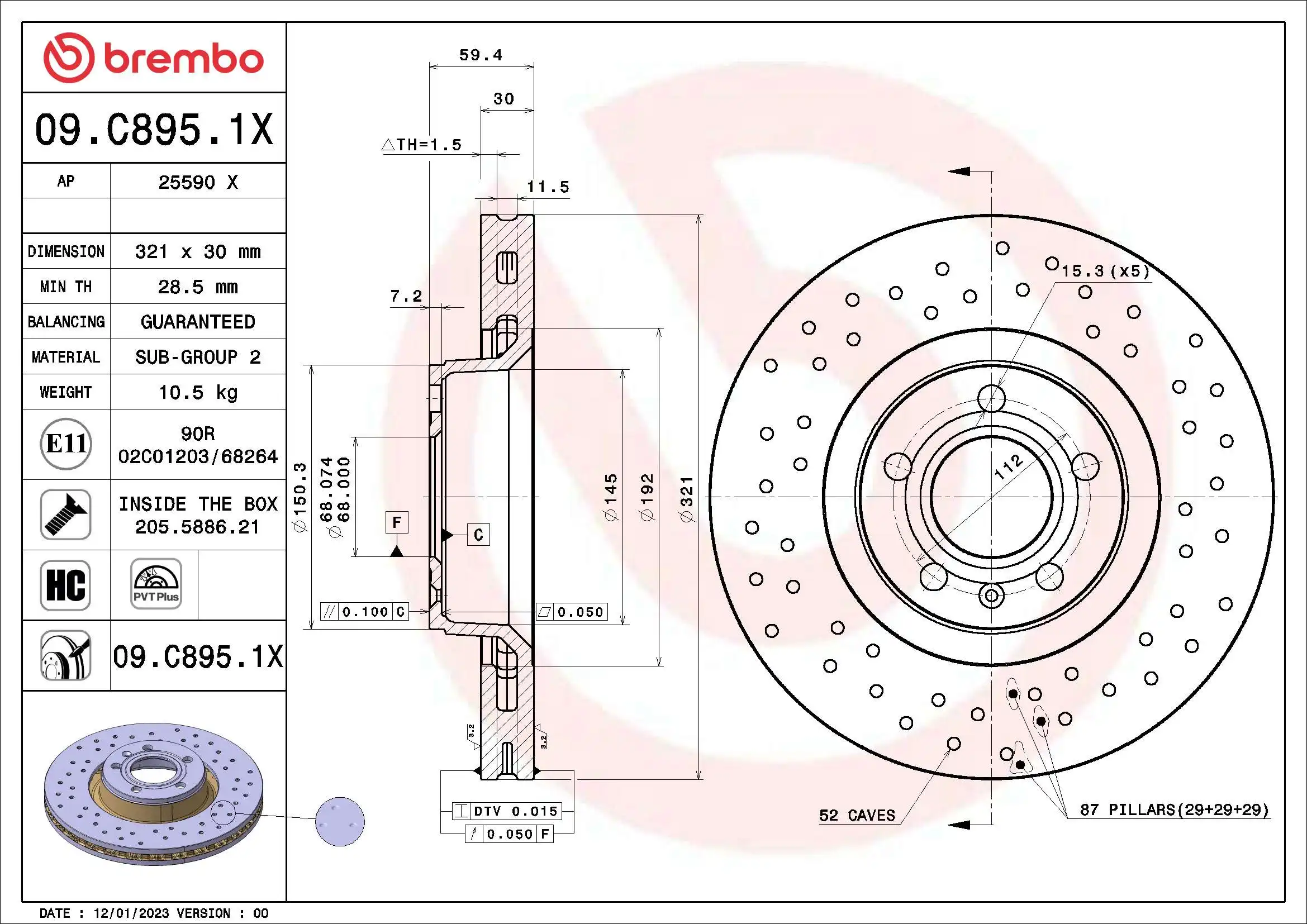 BREMBO 09.C895.1X