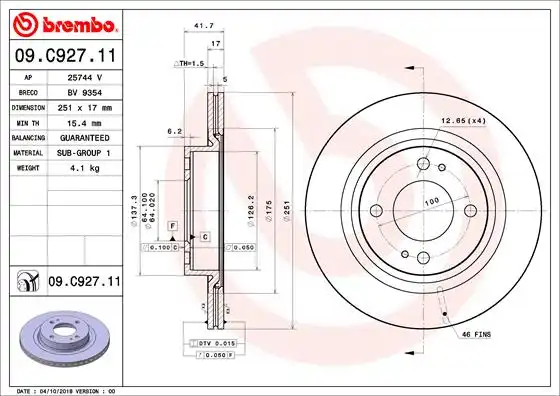 BREMBO 09.C927.11