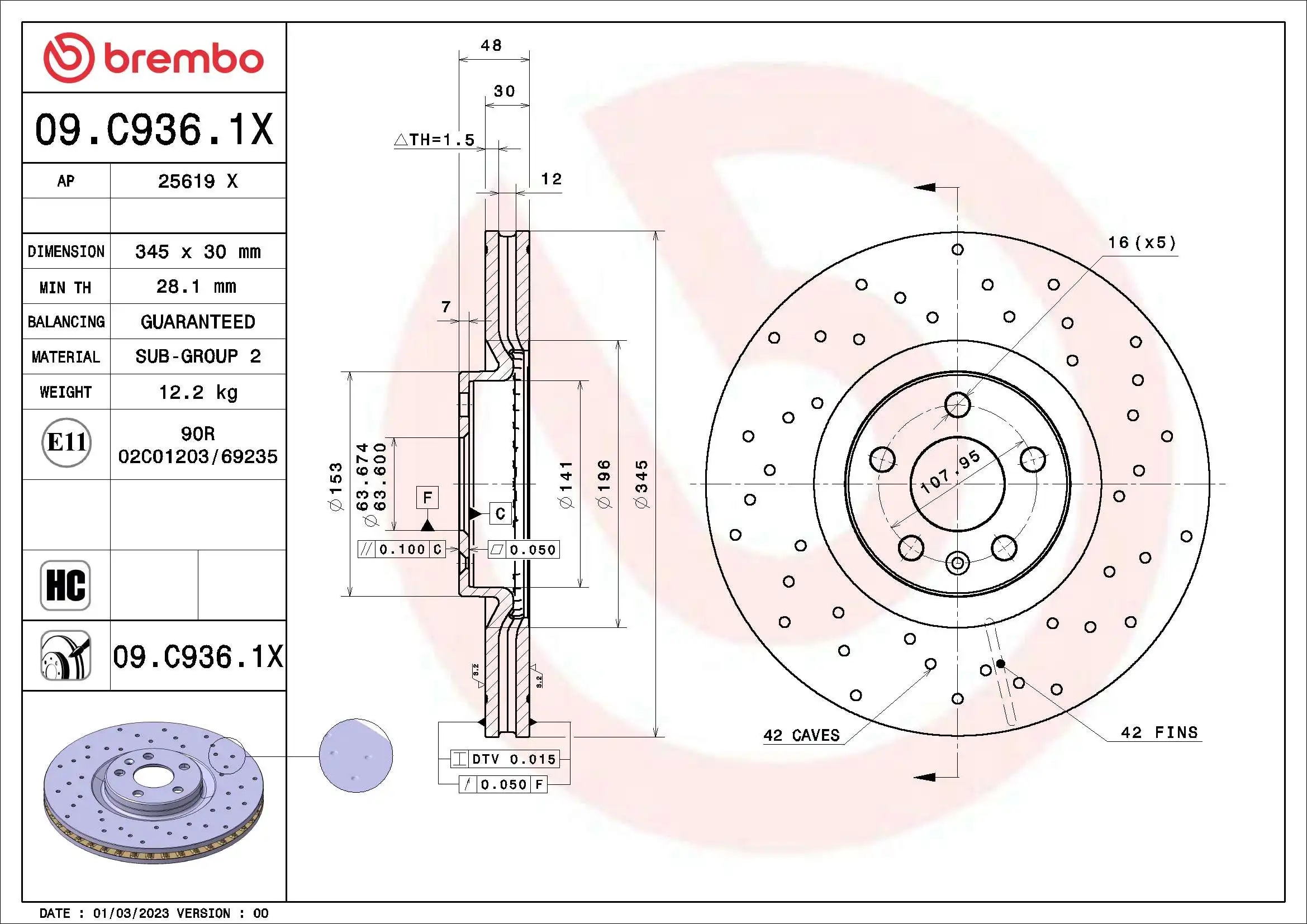 BREMBO 09.C936.1X