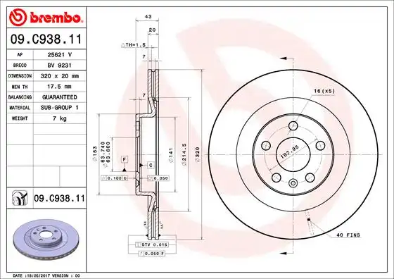 BREMBO 09.C938.11