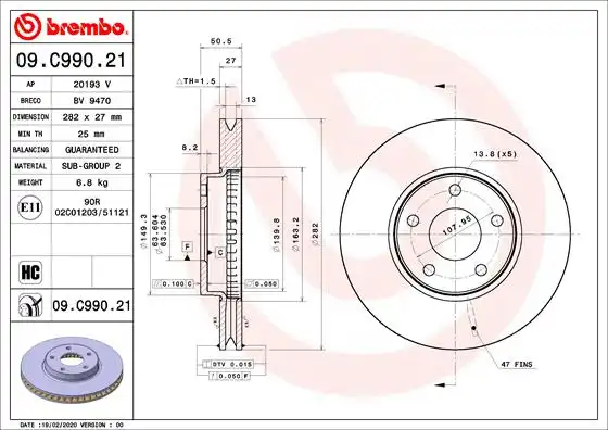 BREMBO 09.C990.21