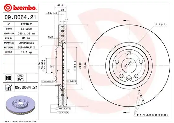 BREMBO 09.D064.21