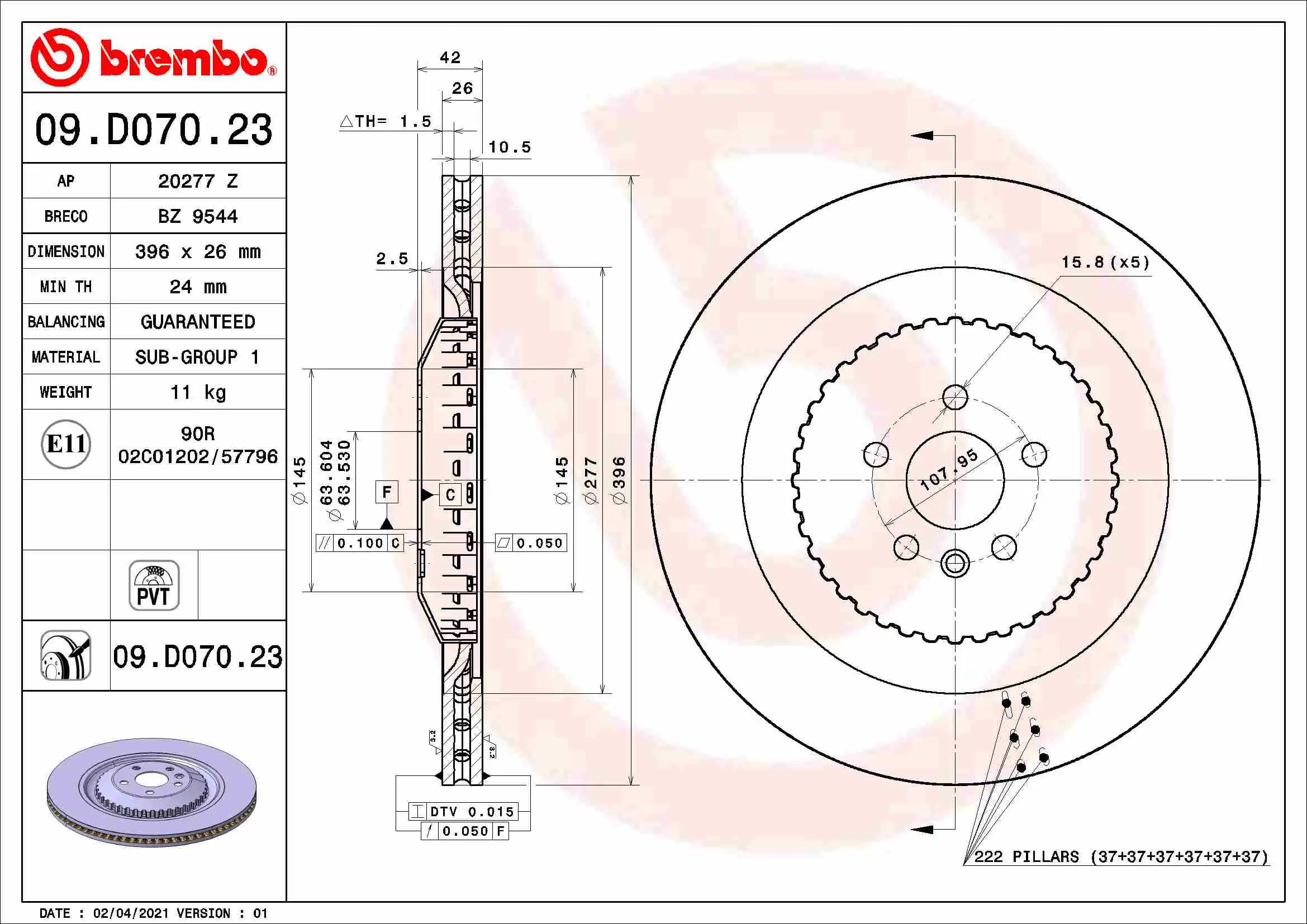 BREMBO 09.D070.23