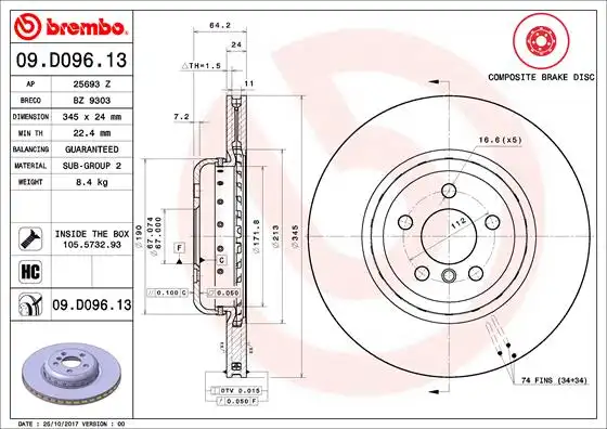 BREMBO 09.D096.13