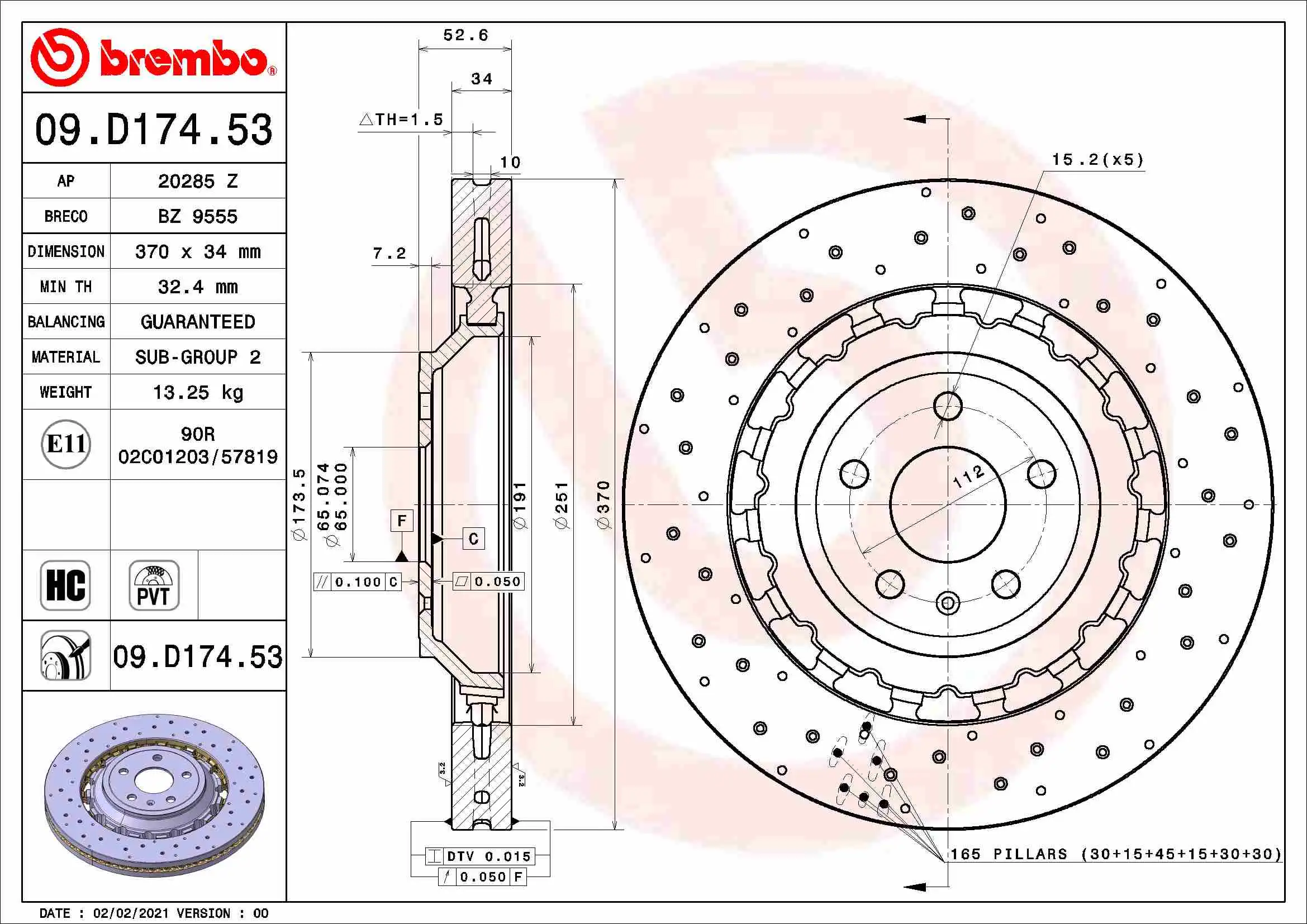 BREMBO 09.D174.53