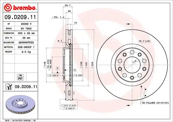 BREMBO 09.D209.11