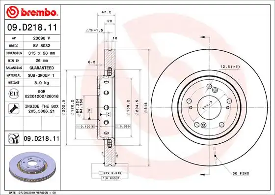 BREMBO 09.D218.11