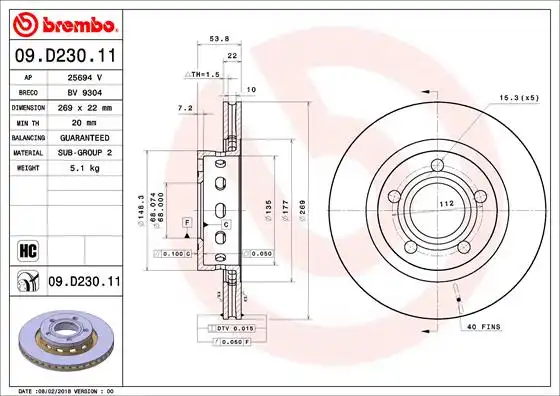 BREMBO 09.D230.11