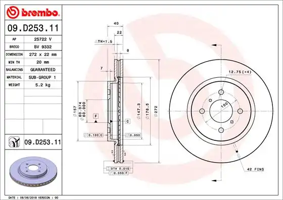 BREMBO 09.D253.11
