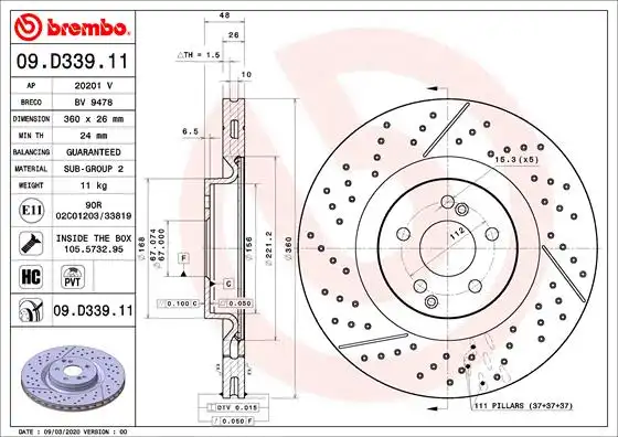 BREMBO 09.D339.11