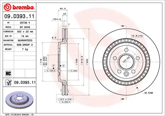 BREMBO 09.D393.11