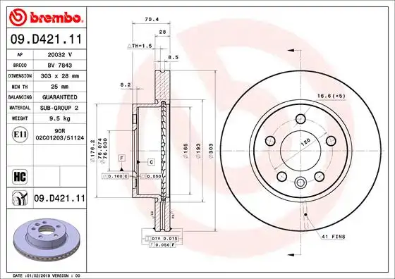 BREMBO 09.D421.11