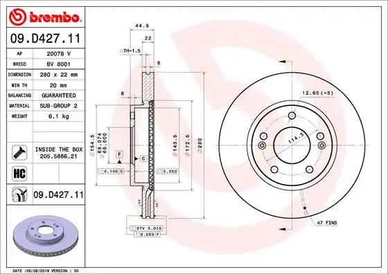 BREMBO 09.D427.11