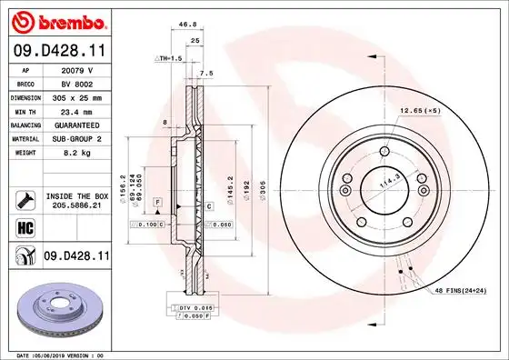 BREMBO 09.D428.11