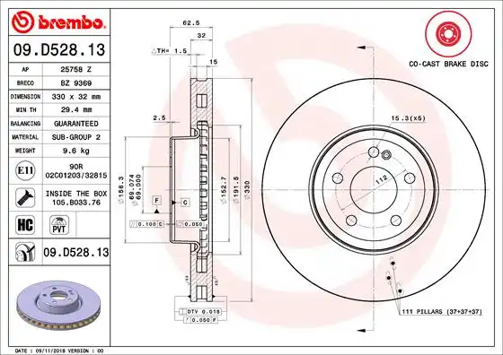 BREMBO 09.D528.13