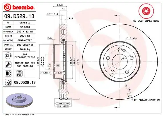 BREMBO 09.D529.13