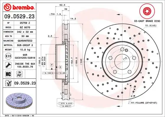BREMBO 09.D529.23