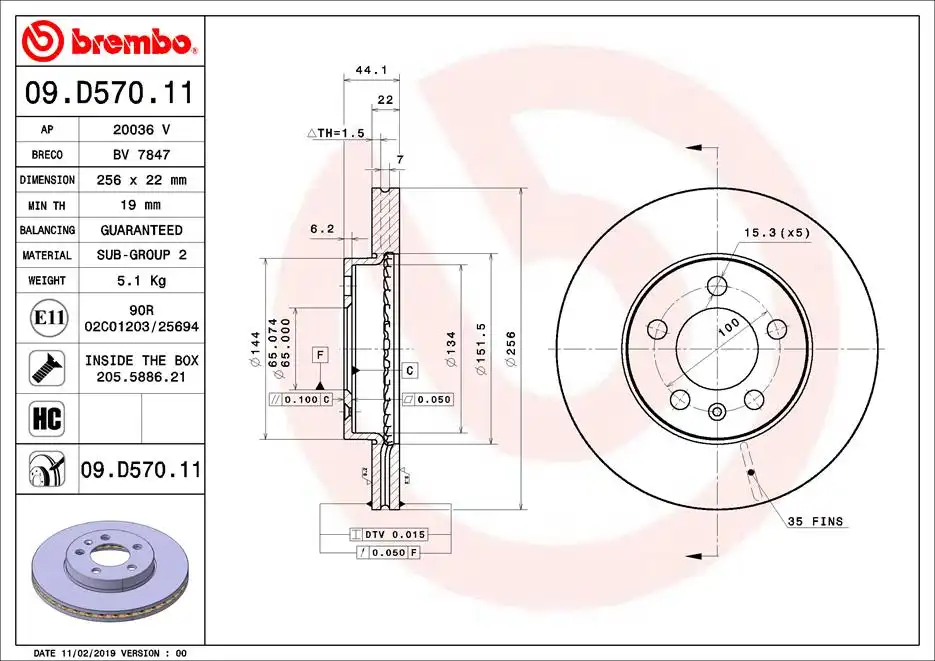 BREMBO 09.D570.11