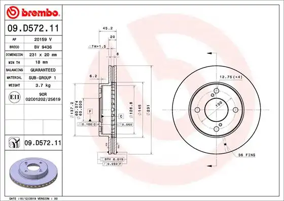 BREMBO 09.D572.11