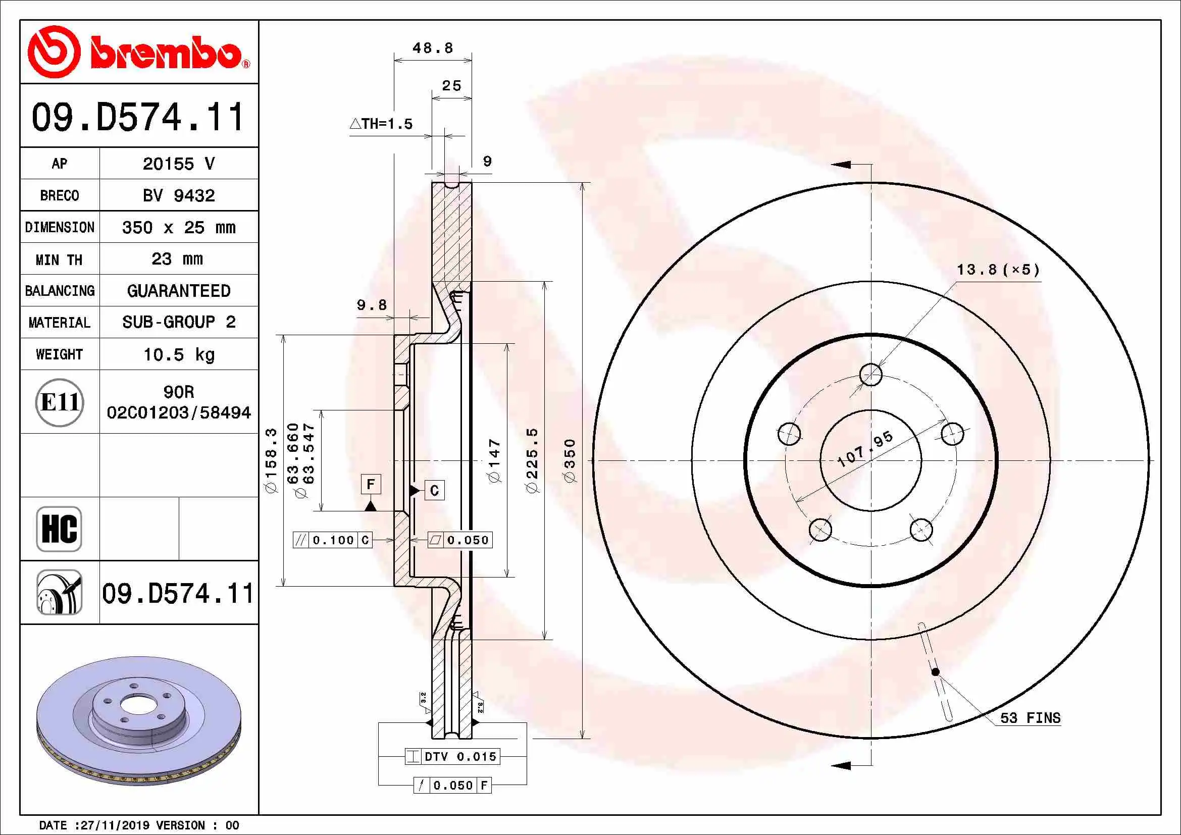 BREMBO 09.D574.11