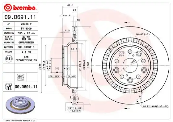 BREMBO 09.D691.11