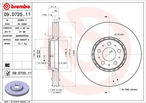 BREMBO 09.D725.11