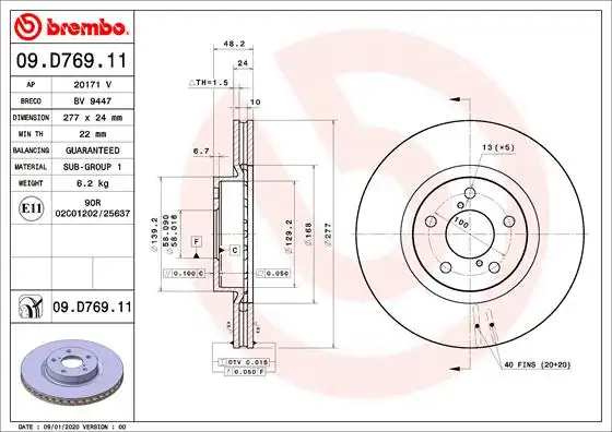 BREMBO 09.D769.11