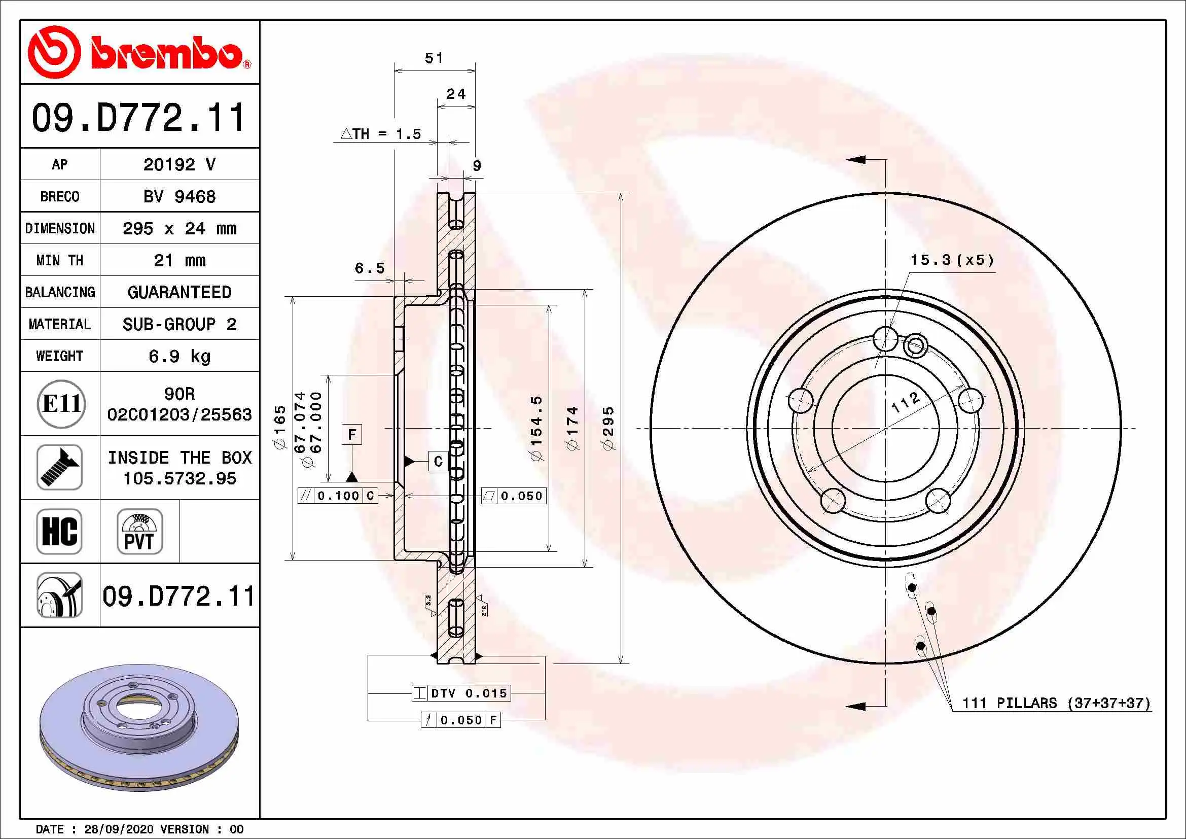 BREMBO 09.D772.11