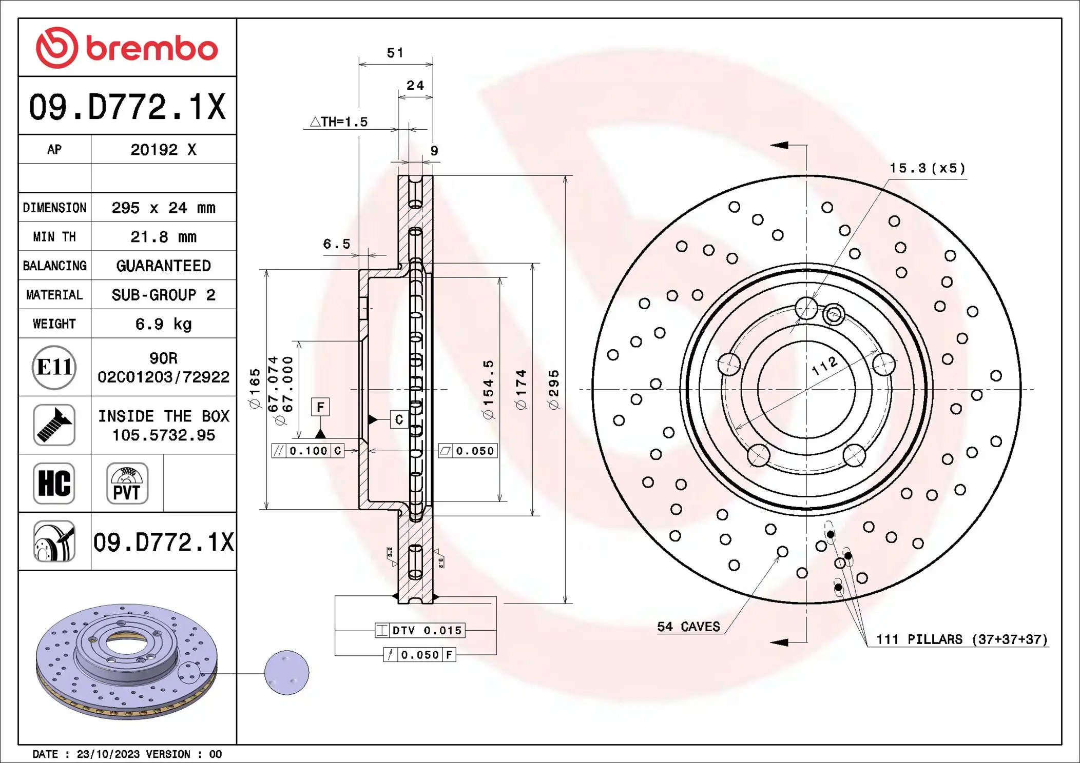 BREMBO 09.D772.1X