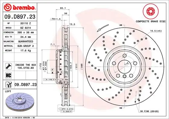 BREMBO 09.D897.23