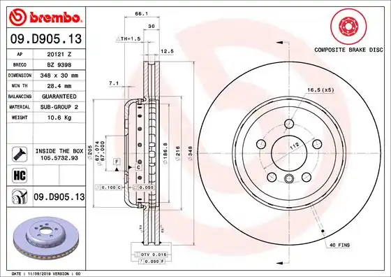 BREMBO 09.D905.13