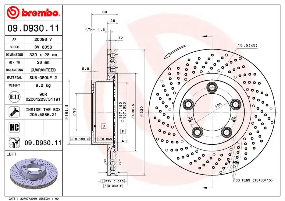 BREMBO 09.D930.11