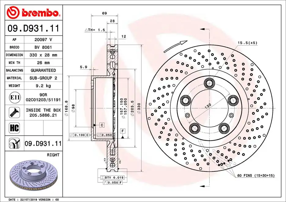BREMBO 09.D931.11