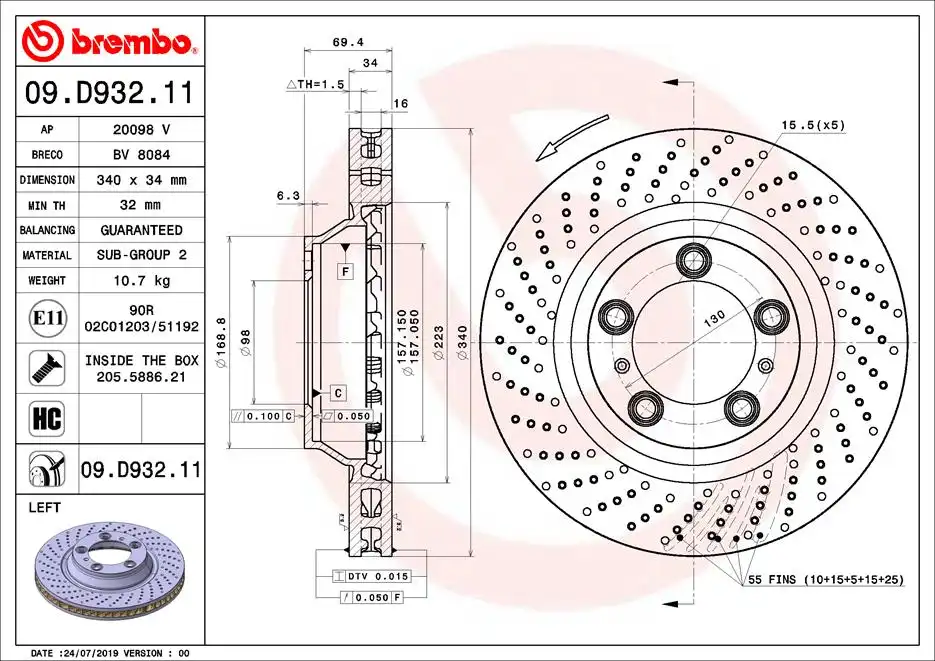 BREMBO 09.D932.11
