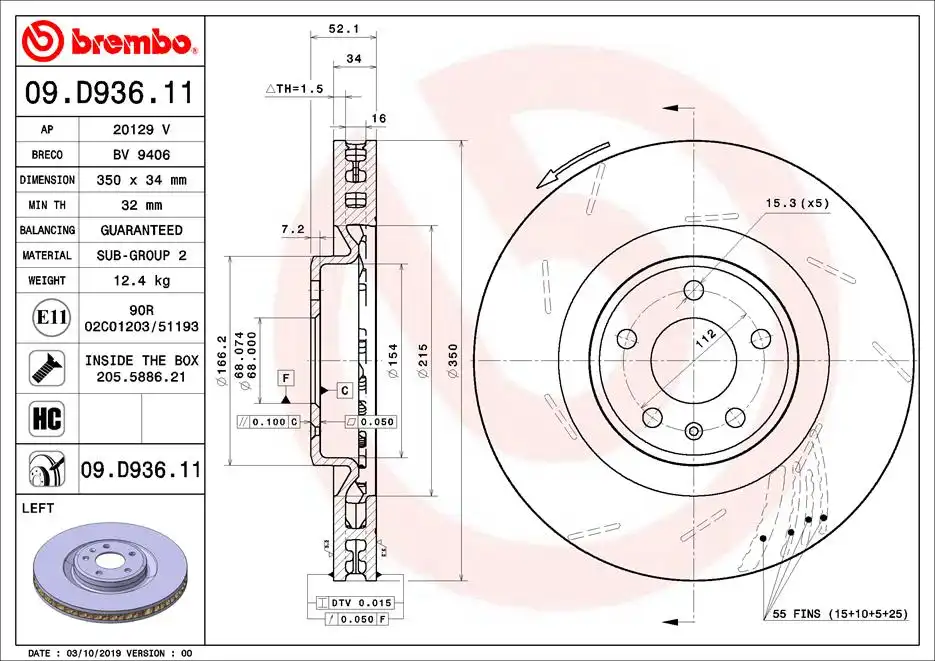 BREMBO 09.D936.11