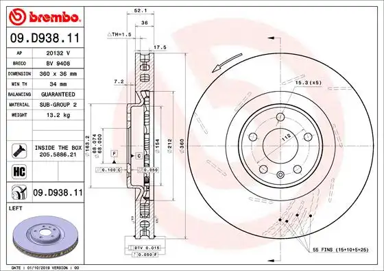 BREMBO 09.D938.11