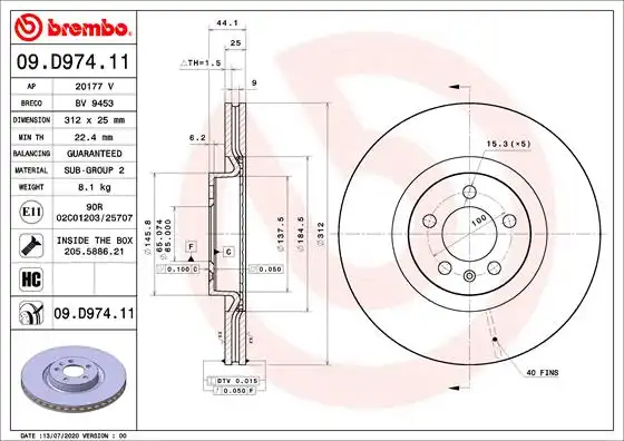 BREMBO 09.D974.11
