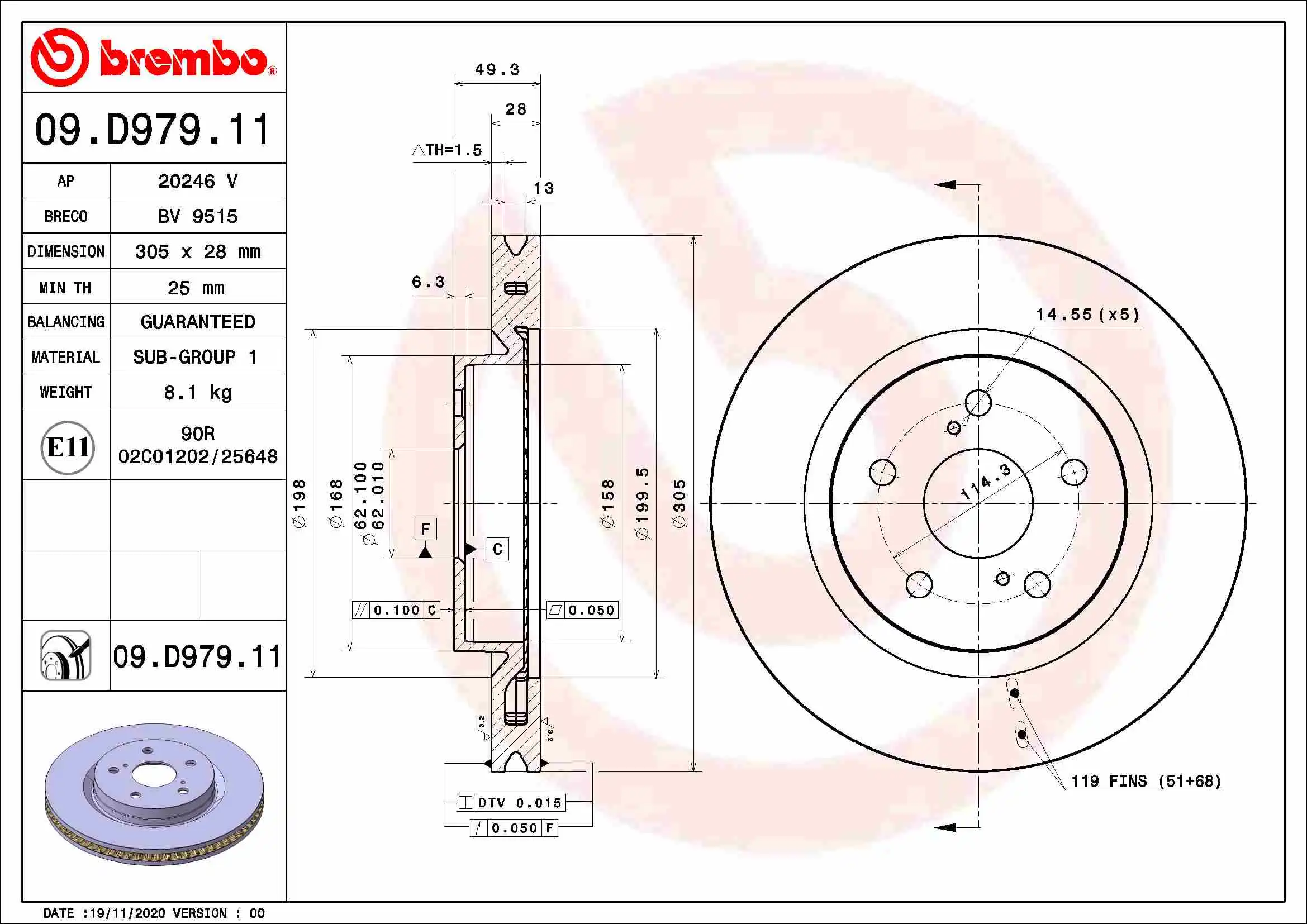 BREMBO 09.D979.11