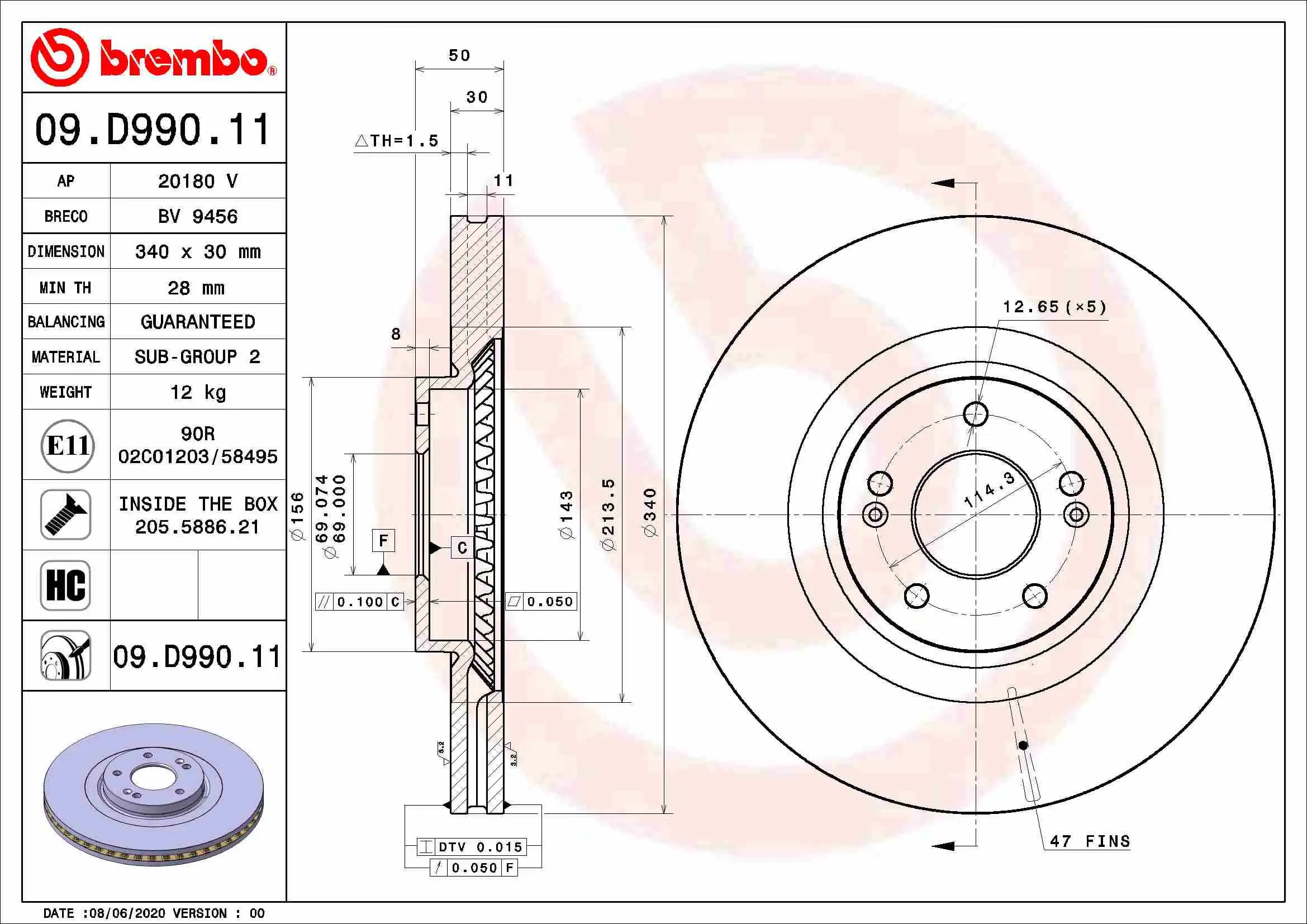 BREMBO 09.D990.11