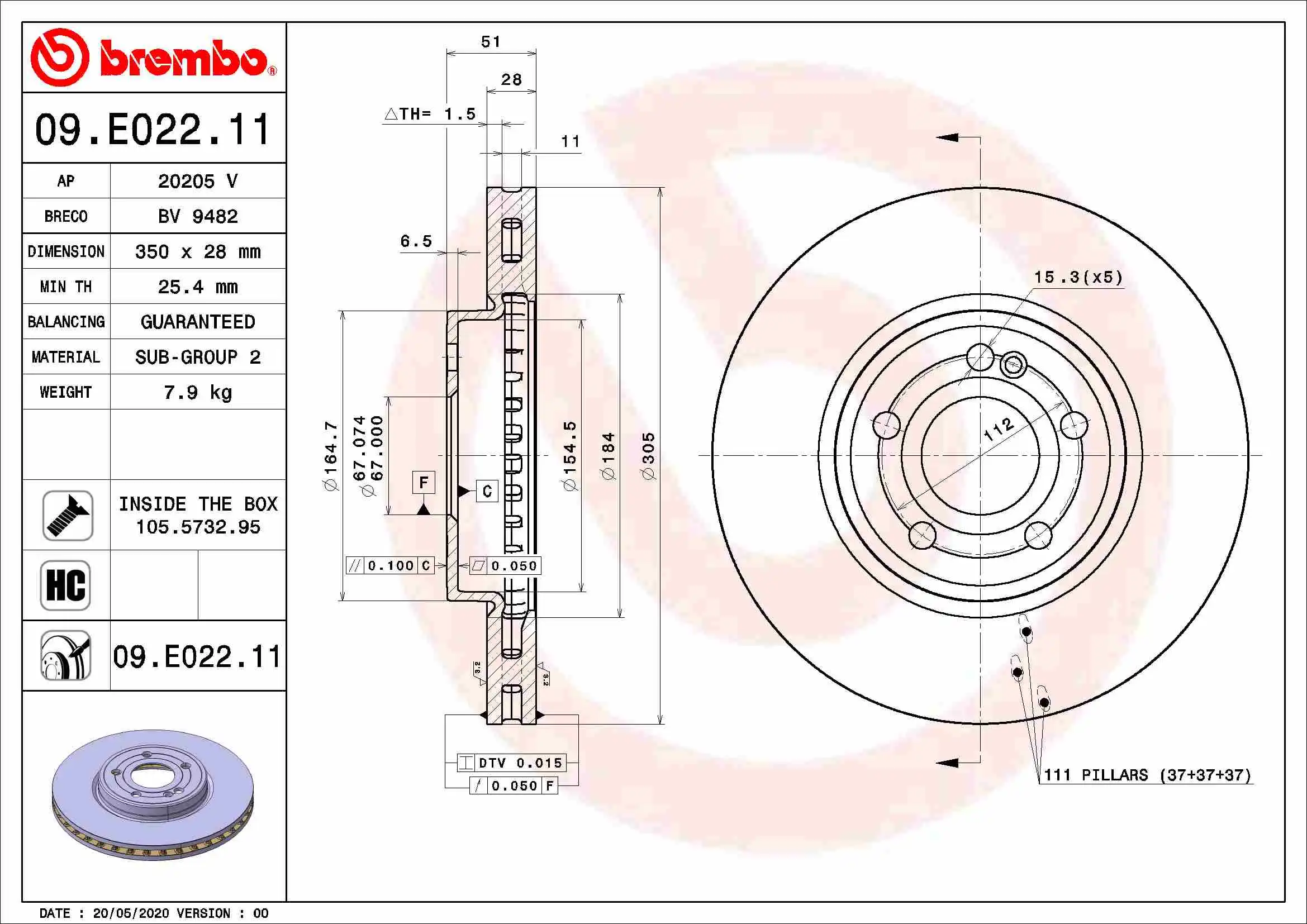 BREMBO 09.E022.11