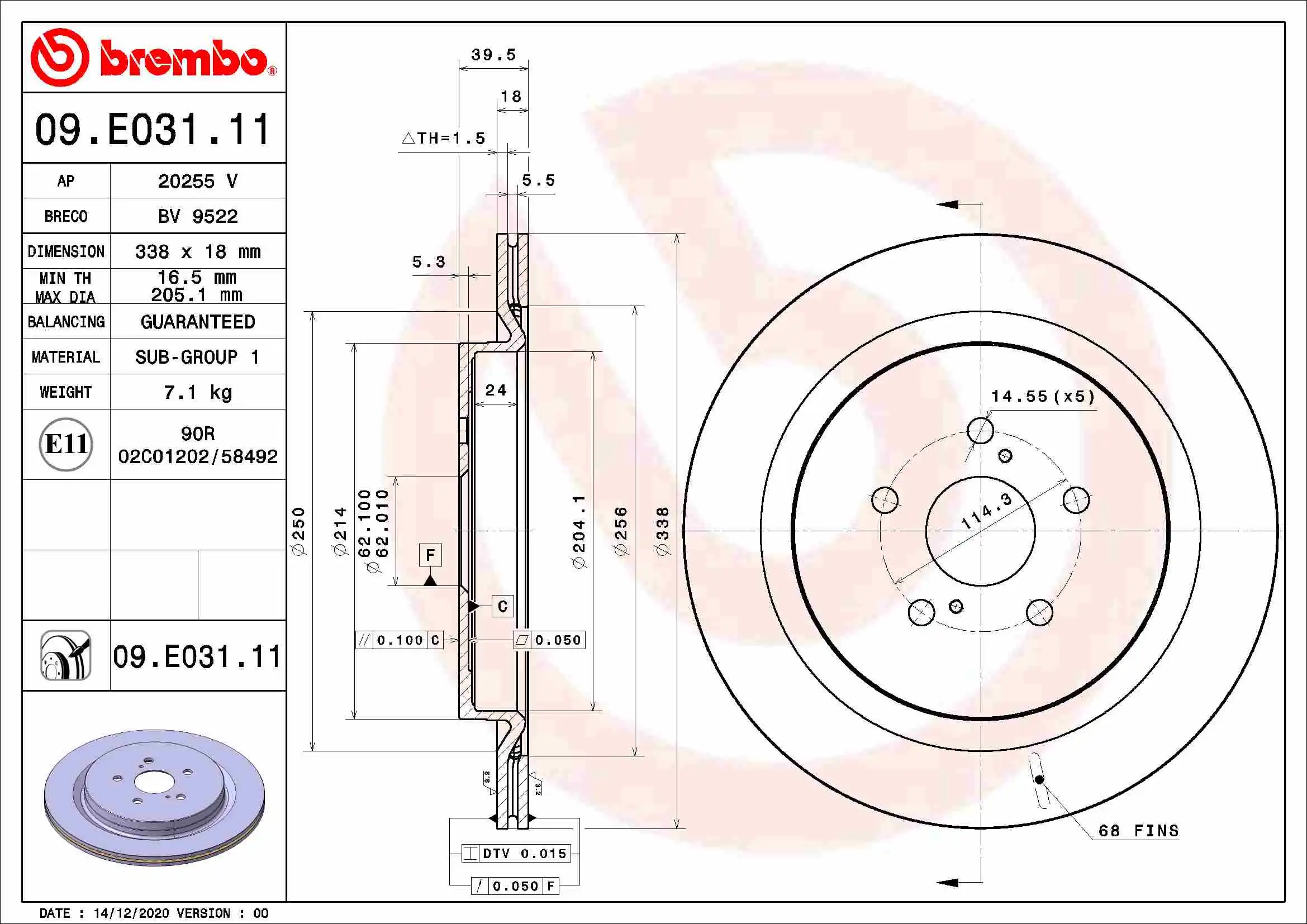 BREMBO 09.E031.11